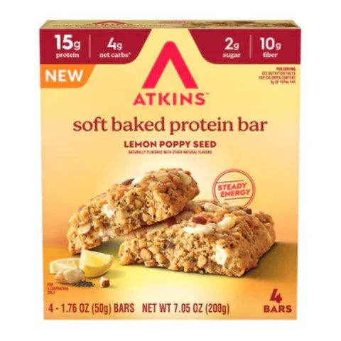 Atkins Soft Baked Protein Bar 4pk
