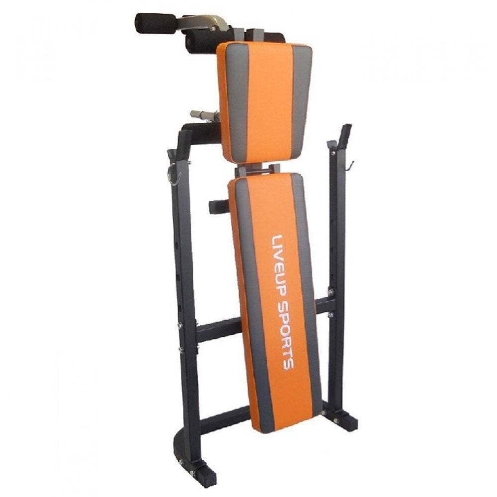 LiveUp Sports Adjustable Weight Bench With Leg Extension