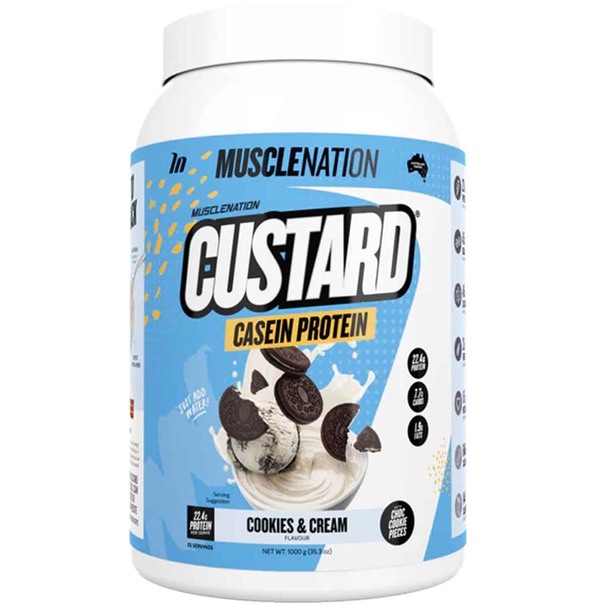 MuscleNation Custard Casein Protein