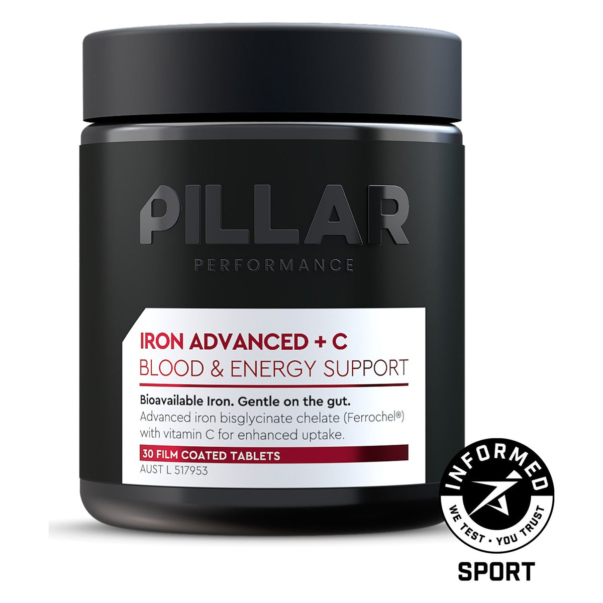 Pillar Performance Iron Advanced + C 30 Tablets